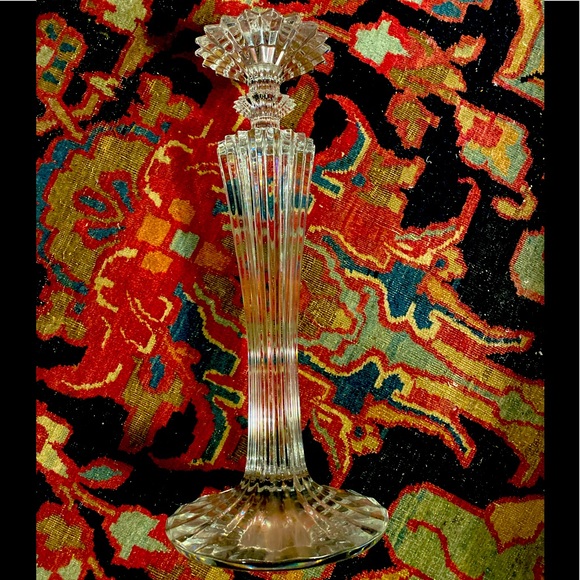 AUTHENTIC BACCARAT MILLE NUITS BOUGEOIR CRYSTAL CANDLESTICK SET OF TWO 2 - Picture 10 of 16